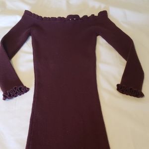 Don't Ask Why knit of the shoulders dress